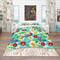 Designart 'Vivid Blue Floral Pattern' Bohemian & Eclectic Bedding Set - Duvet Cover & Shams